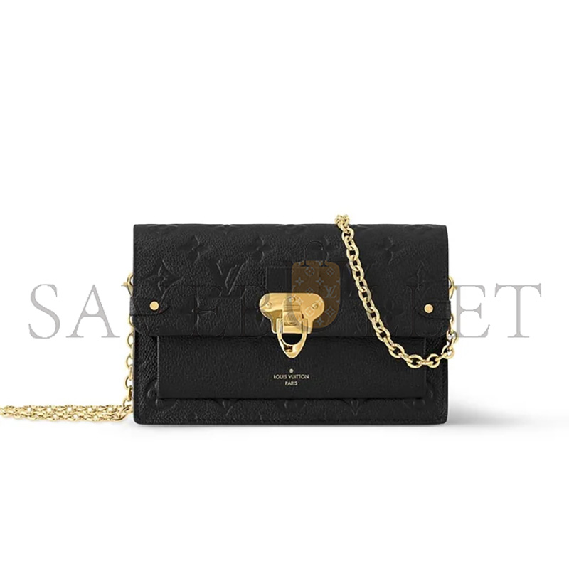 LOUIS VUITTON PLATINE MONOGRAM EMPREINTE VAVIN CHAIN WALLET M67893 (19*12*4cm)